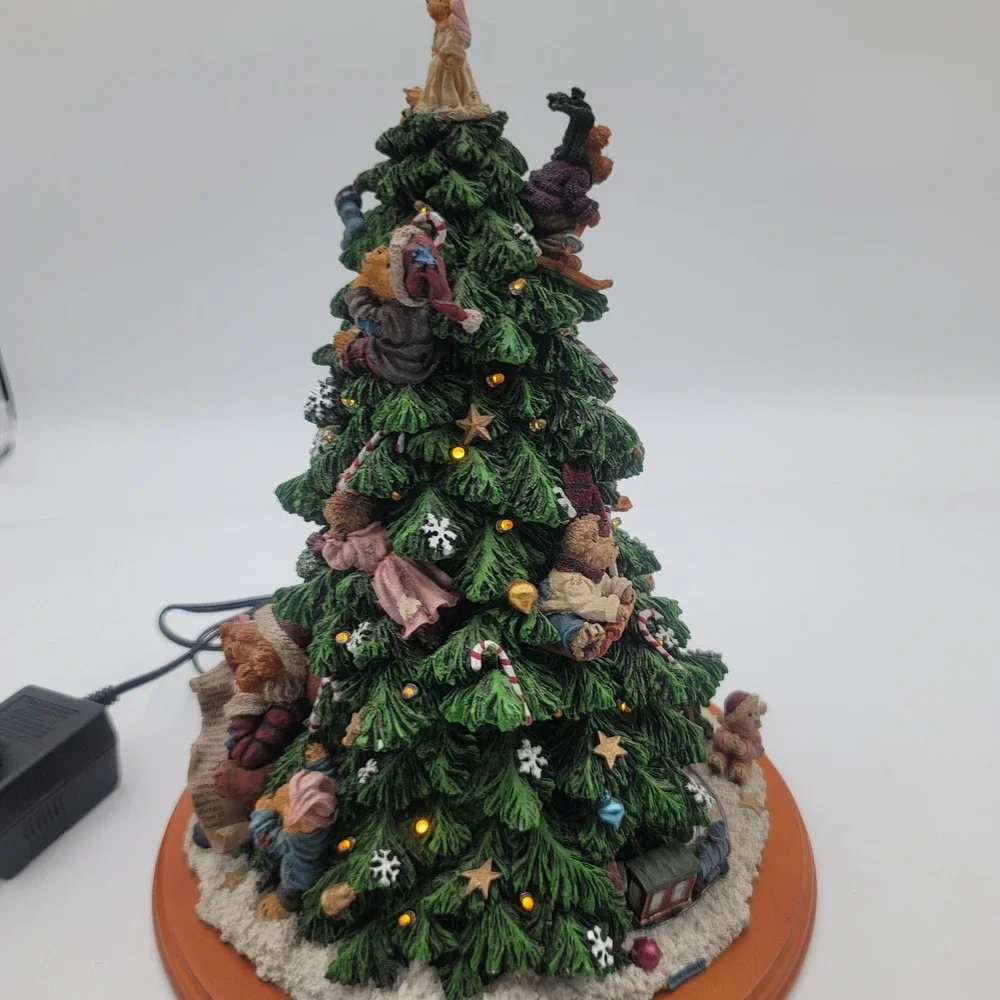 Danbury Mint RETIRED Boyds Bears Christmas Tree Lighted Sculpture Holiday Decor